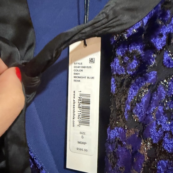 Alice + Olivia Blue and Black Mini Dress - Picture 2 of 4